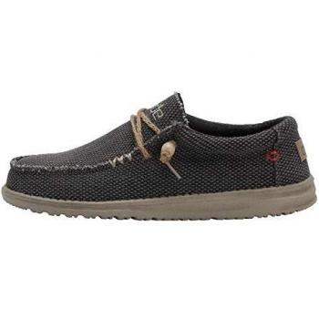 Scarpette Casual Hey Dude Wally Braided Off Black EU45 Memory Foam