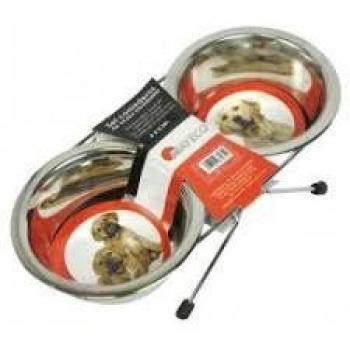 Nayeco Dual Stainless Steel Dog Bowls (2 x 750 ml)