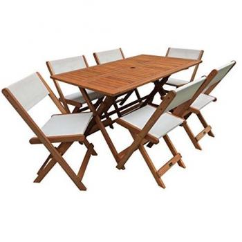 Seoul Outdoor Collection – tavolo e sedie (acero beige)