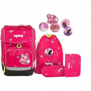 ERGOBAG CinBärella Kinder-Backpack 40 cm in Pink mit Sternen