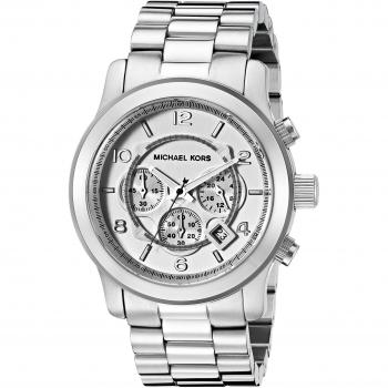 Reloj Michael Kors Mk8086 50mm – Estilo Moderno con Correa Inoxidable y Acabado Plateado