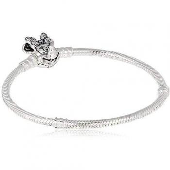 Pulsera Pandora Disney Moments Retrato de Minnie de plata