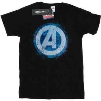 Camiseta Larga Vengadores para Hombre en Negro