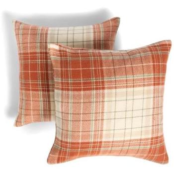 Classic Burnt Orange Woven Square Covers – 18”x18”