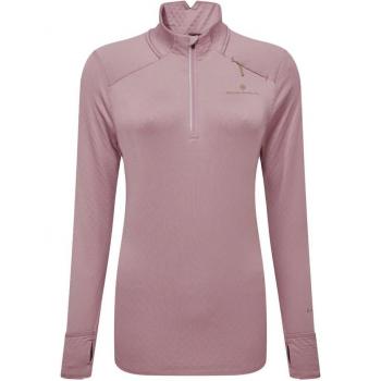 Camiseta Rosa Viejo Ronhill Tech Prism 1/2 Zip para Correr Mujeres