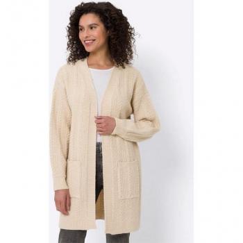 Pull Veste Torsadé Ivoire