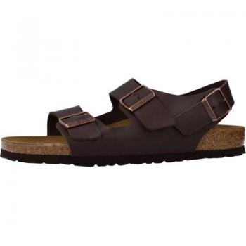 Birkenstock Sandalias Milano Birko Flor Marrón Oscuro