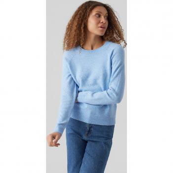 Pull VERO MODA doux en maille à col rond 34 bleu