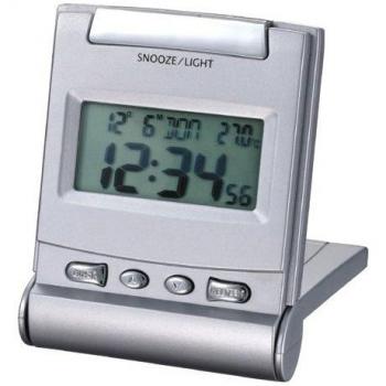 Technoline WQ 170 – Reisewecker mit Innentemperaturanzeige in Silber