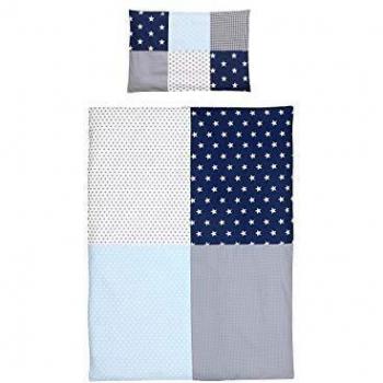 Completo letto per bambini ULLENBOOM ® con design blu, azzurro e grigio