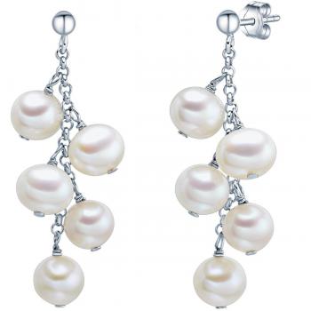 Valero Pendientes Perla Blanca