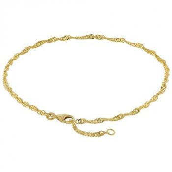 Trendor Fußkette 333 Gold Singapur-Muster 2,4 mm