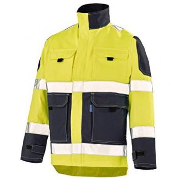 Veste de sécurité fluo jaune fluo et bleu nuit