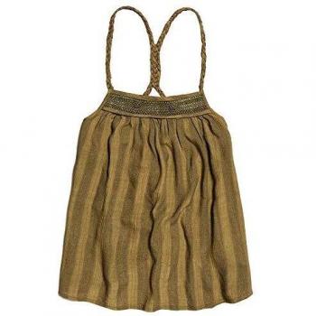 Superdry Klara Top a Manica Corta con Design Kava Khaki Lavata