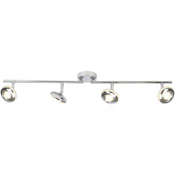 Brilliant More 1600 Lumen Schwenk-Deckenspot 4‑Flügel Chrom