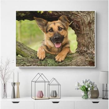 5D-Diamant-Stickerei „Deutscher Schäferhund“