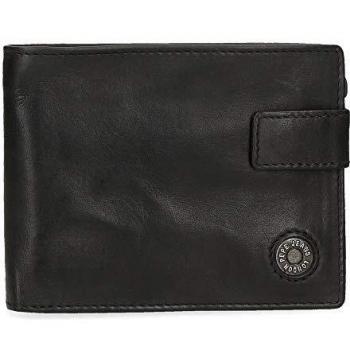 Billetero Pepe Jeans Button con Cierre de Clic Negro