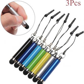 3Pcs Mini Retractable Touch Pen for iPad, iPhone, and PC