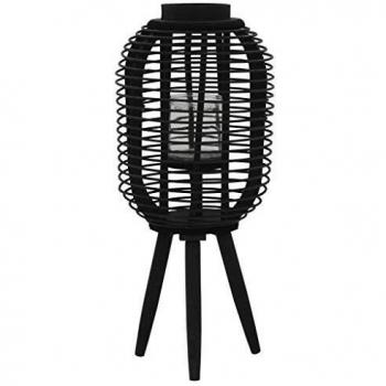 Portable Black Bamboo Candle Lantern