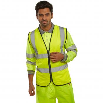 Beeswift High Visibility Waistcoat Zip Fastened BSW16837