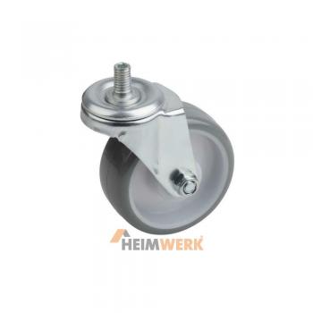 Palla ruotante 75 mm con vite in poliuretano e cuscinetto a rulli – Metafranc