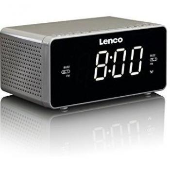 Lenco Radiowecker 530 – Stereo FM/UHF & Aux‑Eingang in Grau