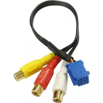 6Pin Blue A/V Port RCA Female Audio Video Cable for Toyota Headunit 3040