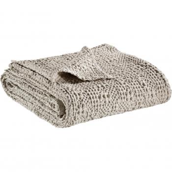 Jeté de lit en coton stonewashed Vivaraise Tana 260 x 260