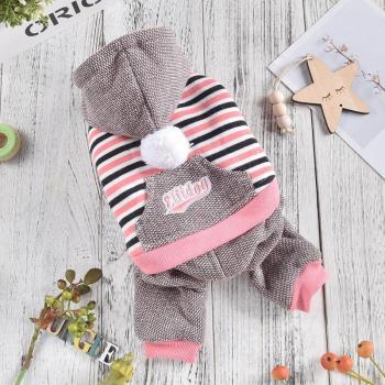 Ropa de Pelo Denso con Capucha y Bolsillo para Perros Pequeños