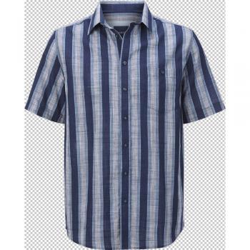 BELLANZA Herren‑Kurzarmhemd – Babista, blau, 39/40