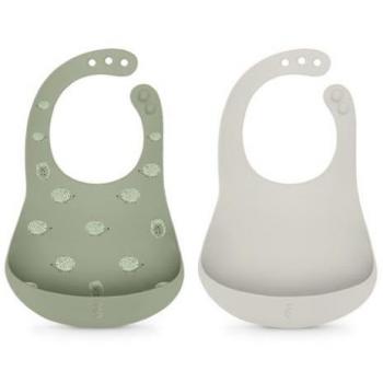 Suavinex Colour Essence Soft & Flexible Bib bavaglino 4 m+ Jungle Green 2 pz
