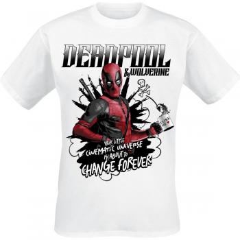 Camiseta para Hombre Deadpool Change Forever Talla S XXL Blanca