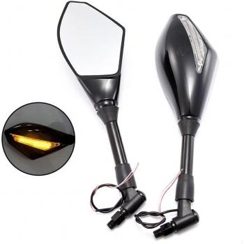 Espejo Retrovisor Universal con Luz de Giro LED