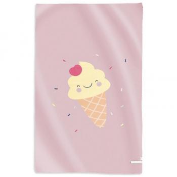 Toalha de Piscina Microfibra Rosa Gelado