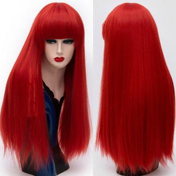 VICWIG 26-Inch Synthetic Wig with Bangs