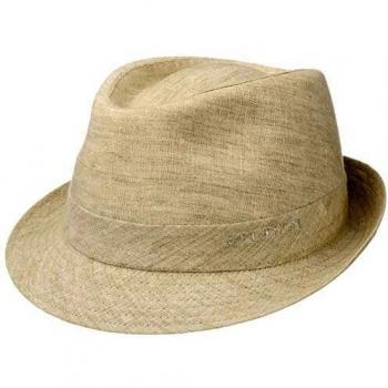 Beige Geneva Linen Trilby Hat