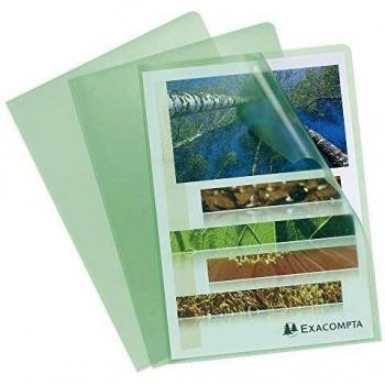 Exacompta Cut Flush Folder A4 Polypropylene Green 10 Pack