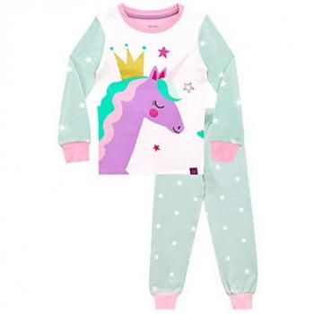 Harry Bear – Einhorn‑Pyjama (Grau) mit Kissenbezug