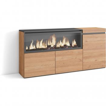 Meuble de Rangement avec Cheminée Électrique XXL