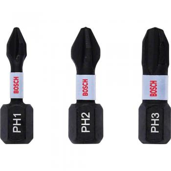 Bosch 2608522470 Set di punte a percussione PH Impact Control, 3 pz
