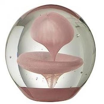 J‑LINE Press‑Paper Rose : Bulles en Verre 10 cm