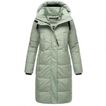 Marikoo Damen Wintermantel Laryaa XVI M – Grüner Farbton (Smokey Mint) – 100 % Polyester Ober