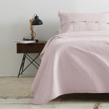Colcha Banús rosa para cama de 90 cm