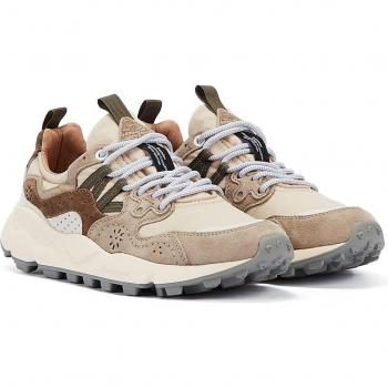 Baskets en Daim Yamano 3 Blanc Cassé et Gris