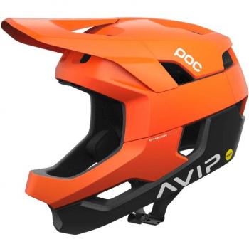 Casque POC Otocon Race MIPS couleur orange et noir, taille moyenne