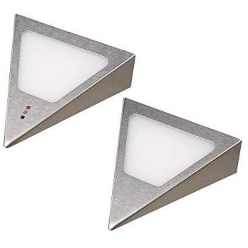 2er Set Dreiecksunterbauleuchte mit integriertem Sensor warmweiss