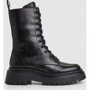 Botas altas de mujer Pepe Jeans Queen Bet en color negro con cierre combinado
