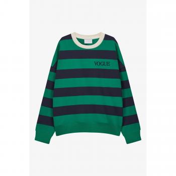 Felpa VOGUE Stripes Edition a righe Navy e Verde XXL