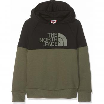The North Face Y Drew Peak Raglan Pv Hoodie Vert Taupe Nouveau/Noir TNF Sweat-Shirt Enfant, FR : L