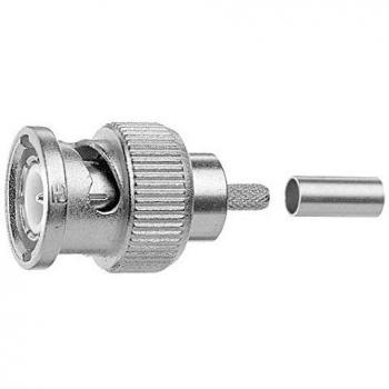 Telegärtner Connettore BNC a crimpare 75 Ohm Oro